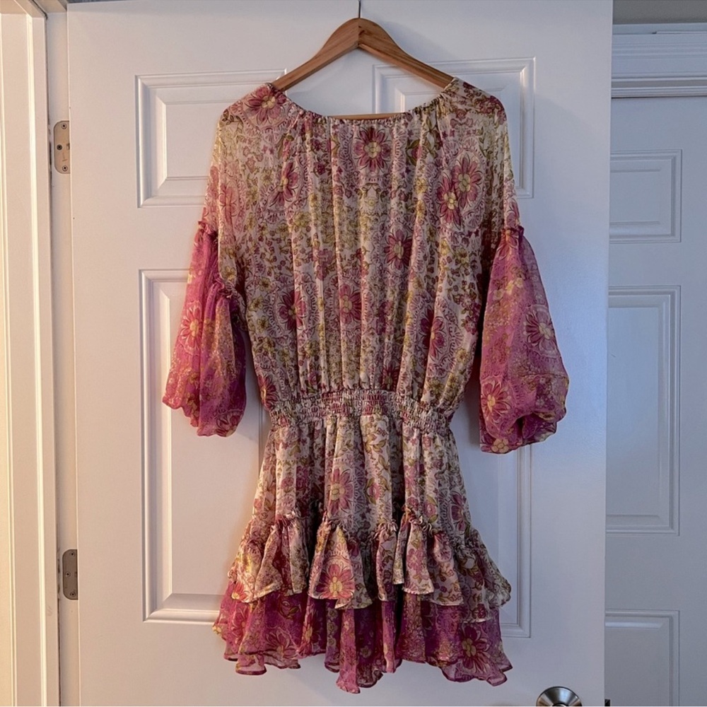 Misa Los Angeles - Viviana Floral Ruffle Minidress - Picture 4 of 5